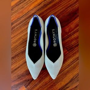 Rothy’s The Point Flat - flax birdseye -size 9.5